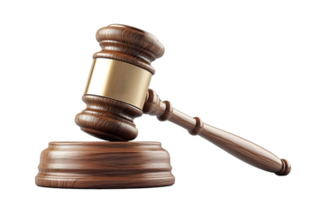 Gavel isolated isolated on transparent or white background, png