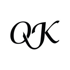   QK, logo QK ,Letter On luxury Logo
