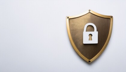 강력한 보안 시스템을 상징하는 자물쇠와 방패 아이콘
