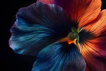 red and blue flower