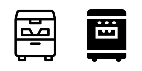 Obraz premium Ice Maker Vector Icon Set – Kitchen, Appliances & Beverage Essentials