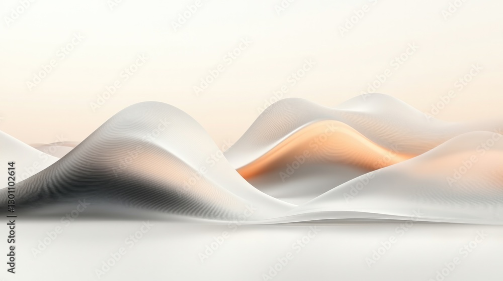 Aufkleber capture abstract design with dynamic shapes and contrasting colors flowing fluidly on neutral backgr