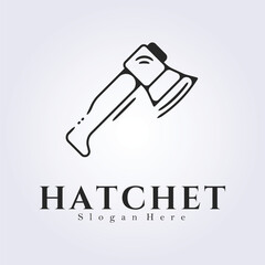 symbol of hatchet logo design, carpenter axe