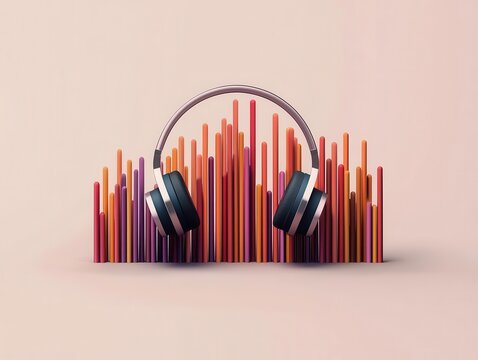 Minimalist podcast logo with soundwaveinspired typography, sleek branding concept