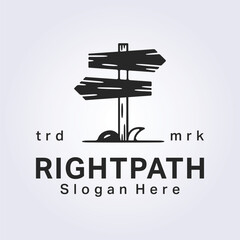 vintage adventure road sign logo design