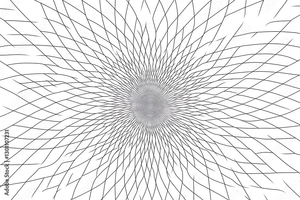 Poster abstract lines converge creating optical illusion and a pattern design