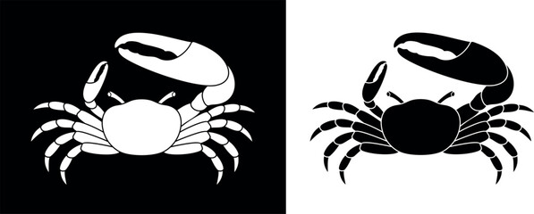 Fiddler crab. Logo. Isolated crab on white background © oleg7799