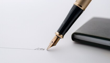 고급스러운 만년필과 계약서, 중요한 서명을 연상시키는 이미지
