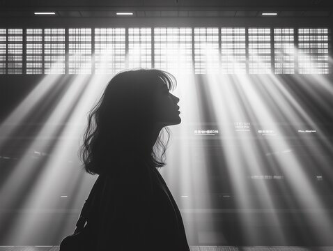 silhouette of a girl