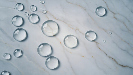 Water drops on marble surface