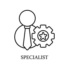 Obraz premium Icon a specialist, isolated against a clean background.