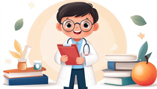 Empowering Children's Health Discover images of Pediatrician helping a child understand their treatment plan Find caring doctors explaining medical procedures, medication schedules, and healthy