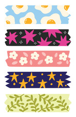 The cute Washi tape collection comes in a variety of unique designs