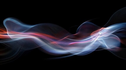 Naklejka premium Abstract flowing light trails