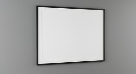 Obraz premium A corporate office wall with a blank poster frame. copyspace. textspace