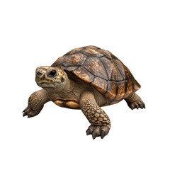 Obraz premium A turtle moves gracefully with an intricate shell design, displaying its natural colors and textures in a captivating way