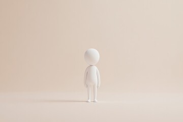 solitary 3d-rendered character devoid of text or additional objects positioned center-frame against neutral backdrop