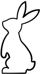 Simple rabbit brush line drawing flat Vector illustration isolated.
Festive rabbit  line drawing.
Abstract bunny line art.
Good for greeting card,poster, banner,leaflet.
Transparent background.