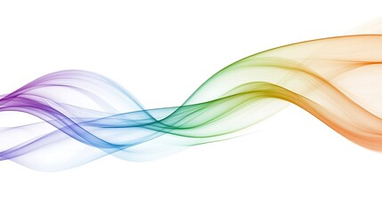 Vibrant wavy color gradients flowing across the blank white backdrop
