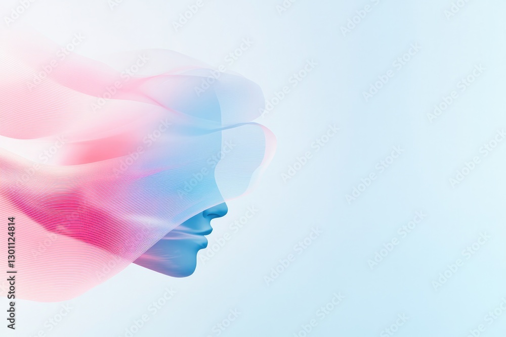 Poster abstract design encompassing vivid swirling patterns that suggest dynamic and energetic process of b