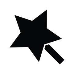 star silhouette icon vector on white background