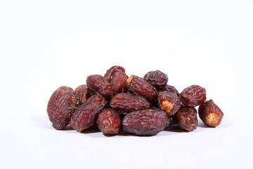 Dates dry fruits in white background  