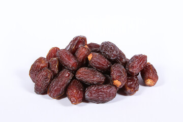 Dates dry fruits in white background  