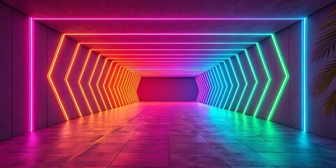 A vibrant, bold background with a mix of bright neon colors, creating an energetic and dynamic atmosphere