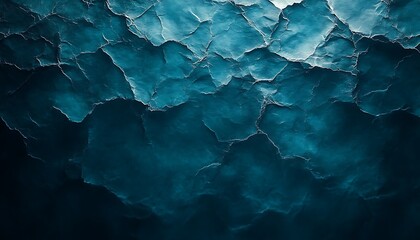 Deep Fractured Ice Abstract Blue Texture