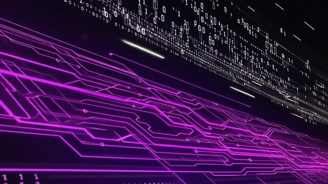 Abstract Circuitry Flow in Dark Digital Space