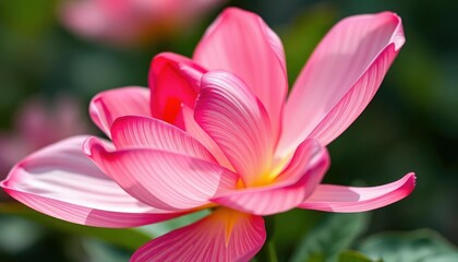 Fototapeta premium Single vibrant bloom, petals unfurled, delicate details visible, blossom, element