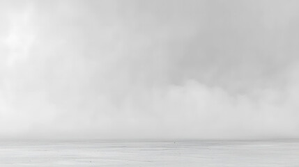 Fototapeta premium A Mystical Atmosphere: A dreamy expanse of ethereal clouds, blending seamlessly with a minimalist, understated ground creating a sense of boundless space and serene tranquility.