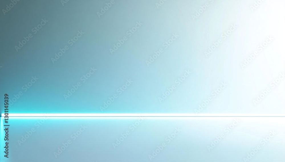 Poster bright neon light illuminating empty room with gradient background