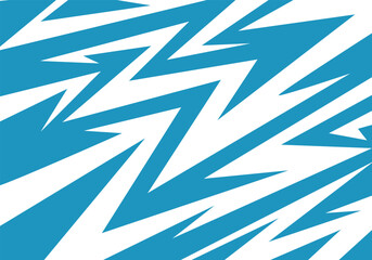 "Radical Lines: Blue and White Contrast,spikes and zigzag pattern
