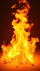 Blazing flames engulfing a plain white surface, blaze, radiant