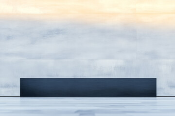 Obraz premium Minimalist architectural design showcasing a simple black feature against a light wall