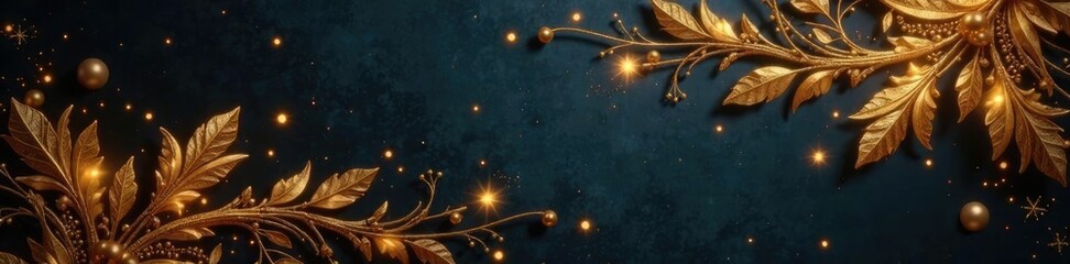 Glanzvolle goldenen Schalen auf dunklem Hintergrund, ornaments, decoration