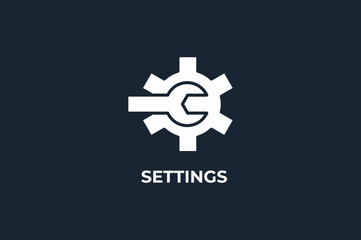 Obraz premium Settings Vector, Icon Or Logo Sign Isolated Symbol Illustration
