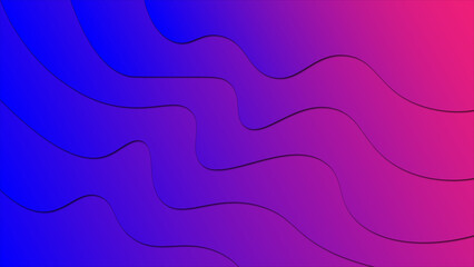 Abstract Gradient Background with Flowing Wave-Like Shapes in Purple and Blue
