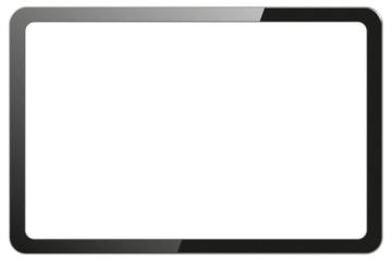 tablet pc isolated on white background