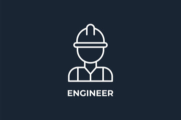 Engineer Vector, Icon Or Logo Sign Isolated Symbol Illustration