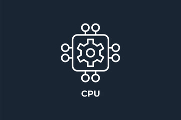Cpu Vector, Icon Or Logo Sign Isolated Symbol Illustration