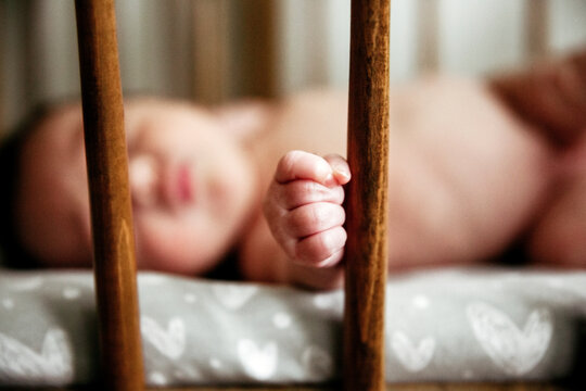 baby in a crib