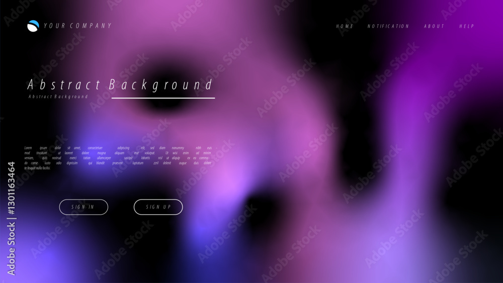 Wall mural mesh gradient abstract background for your landing page design. minimal background for website desig