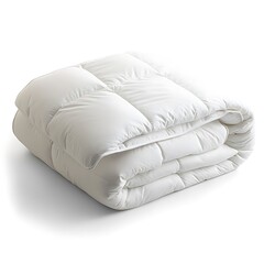 Obraz premium In-house white background asset of cozy item folded furniture blanket for comfortable living environment