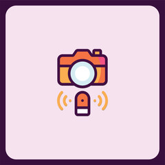 Wireless Camera Remote Control Icon Design