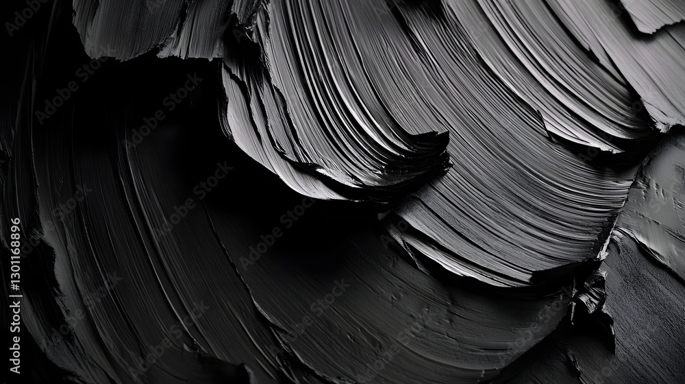 Poster captivating monochrome closeup of a textured surface with striking dynamic patterns resembling brush