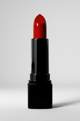 Obraz premium A red lipstick on a white background