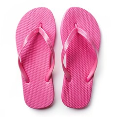 Summer Beach pink Flip-flop Vacation isolated on white background