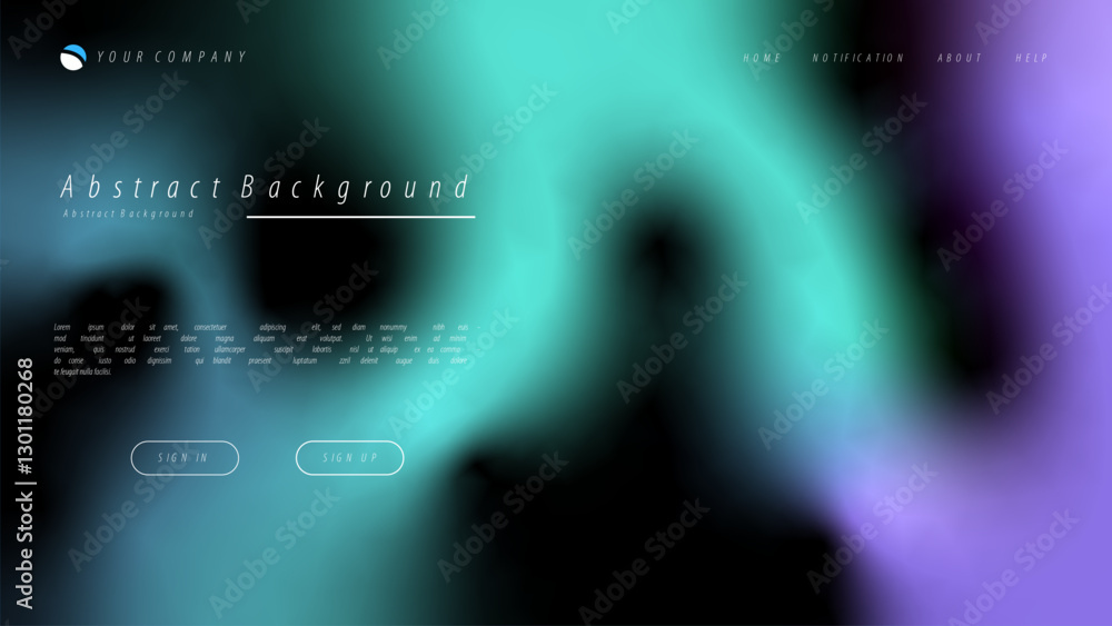 Wall mural mesh gradient abstract background for your landing page design. minimal background for website desig